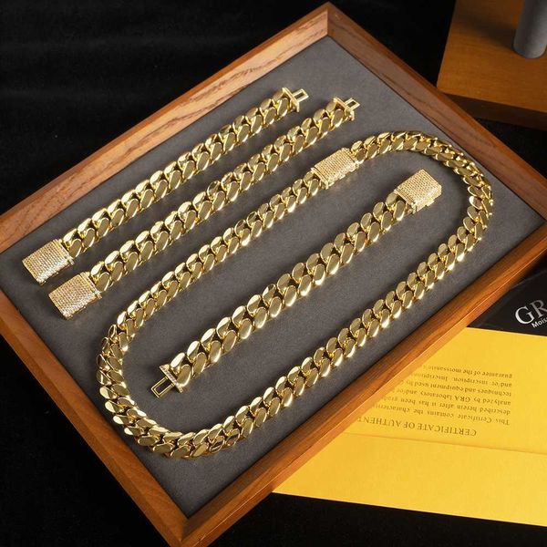 

wholesale choker 18k gold custom cuban link chain 24k miami 18mm necklace, Silver