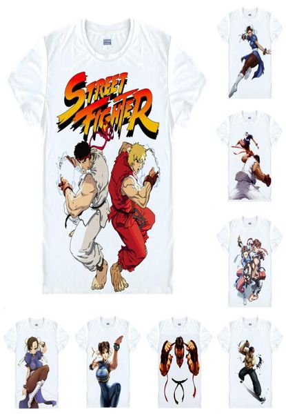 

chunli ken sakura kasugano t shirt street fighter sf suto sutorito faita men casual tshirt premium tshirt printed short sleeve s1641302, White;black