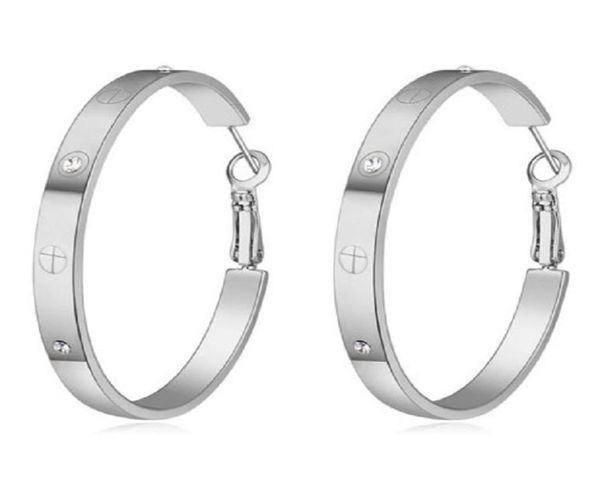 

earrings jewelry fashion women austrian crystal 18k gold rhodium plated big size hoop earrings6684761, Golden;silver