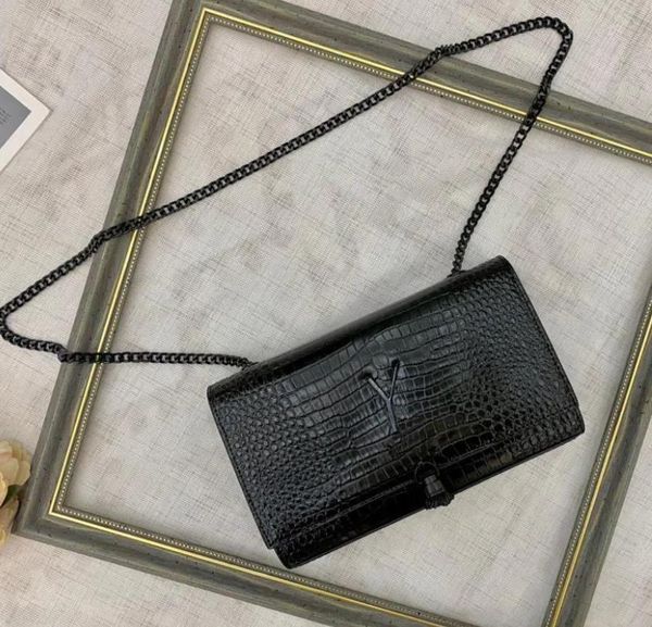 

designer kate bags tassel handbag women crossbody chain bag clutch flap embossed crocodile shiny leather luxury handbags satchel purse shoul