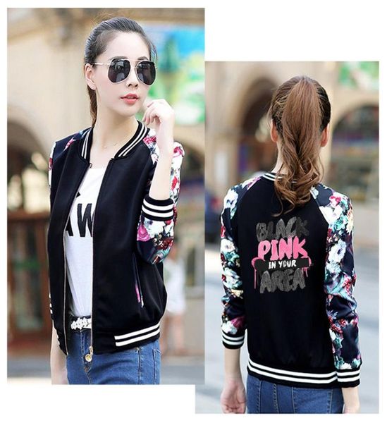 

new blackpink baseball jacket kpop blackpink baseball jacket lisa jennie jisoo letter print fans clothes k coats8727882, Black
