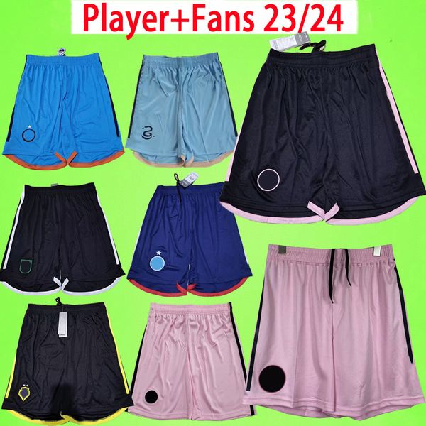 

2023 2024 inter miami soccer shorts cf messis martinez campana mls 23 24 men kit football pants player fans version seattle new york city ch, Black;red