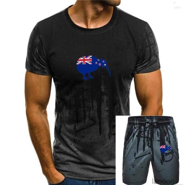 

men's tracksuits zealand flag kiwi bird t shirt choice of size colours. suit hat pink t-shirt, Gray