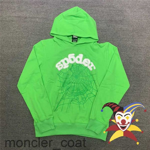 

men's hoodies sweatshirts green foam printing sp5der young thug 555555 angel hoodie men women spider web pattern pullover, Black