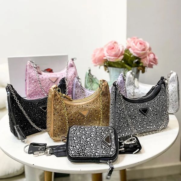 

designer bag home fashion full diamond shoulder bag crossbody bag tote bag sparkling fashion casual trend bag key bag money bag