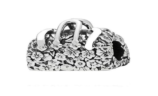 

authentic 925 sterling silver mary poppins bag daisy flowers bead charm fit european women bracelet bangle diy jewelry8672216, Black