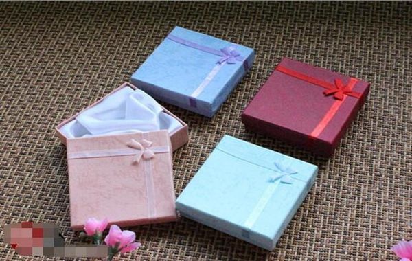 

jewelry bracelet boxes hard cardboard necklace box paper case pendant packing gift box four colors 12pcs lot 9x9x28cm9535742, Black;white