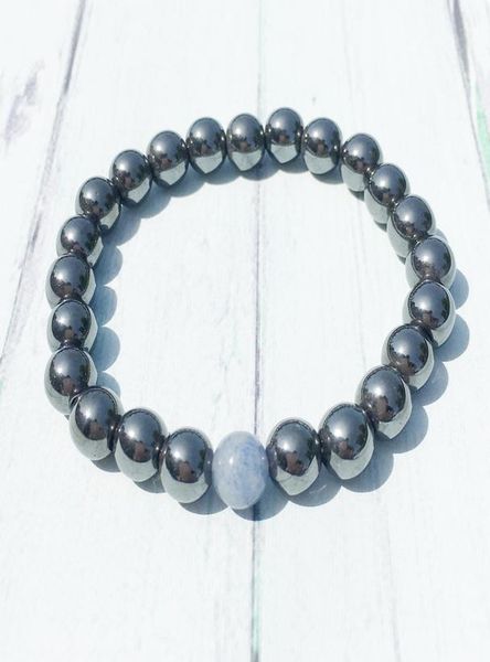 

mg0443 new design mens hematite bracelet blue aventurine yoga energy bracelet natural hematite powerful yogi balance bracelet5588212, Black