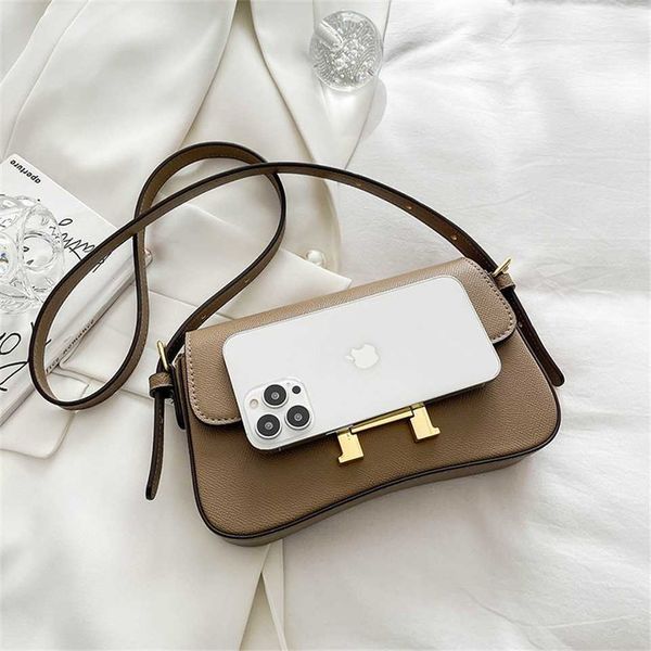 

autumn and winter small square single shoulder crossbody women's trend solid color h-button textured underarm bag 70% off outlet cleara