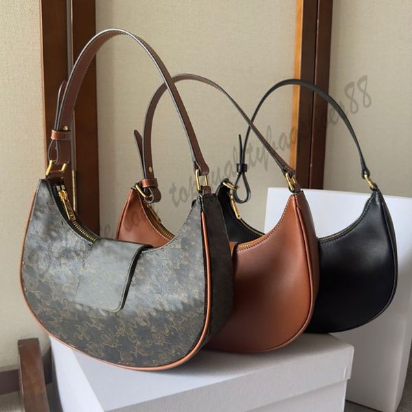 

ava strap bag in triomphe canvas and smooth leather shoulder bags with fringes in suede handbag crescent bags wallet luxury designer women&#