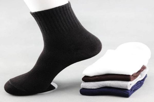 

mens solid color socks cotton 10pc5pairlot fashion in tube socks winter male casual business breathable15456540, Black