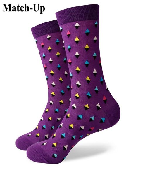 

mens combed cotton brand men socks colorful dot casual socks us size 7 512 3726299322, Black