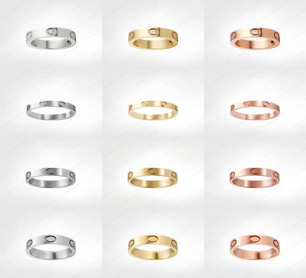 

love screw ring mens rings classic luxury designer jewelry women titanium steel alloy goldplated gold silver rose never fade not 8609740
