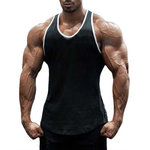 

lu lu summer men short ringer sports tank vibration training exercise top