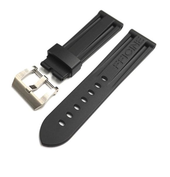 

pin buckles here whole pan silicone strap sports waterproof pin buckle strap 24mm imported silicone watch strap4962032, Black;brown