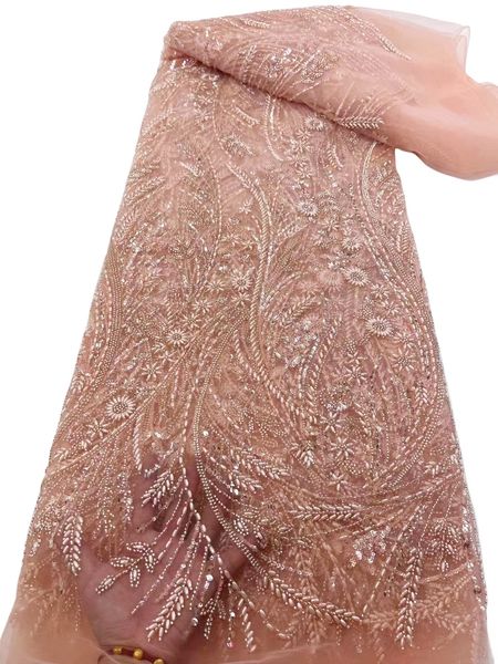 

5 yards tulle lace fabric sequins women wedding dress textile sewing french net bead clothes 2023 tulle textile female party evening apparel, Black;white