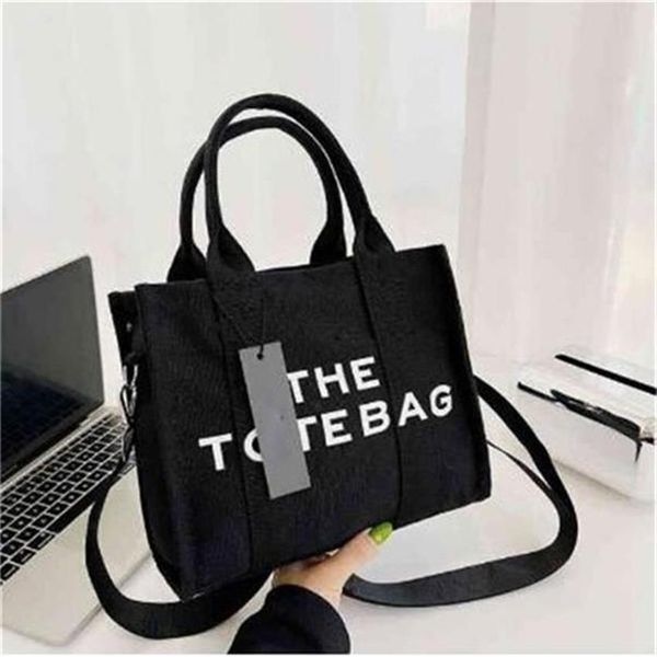 

tote women casual large capacity handbag fashion beach canvas crossbody bags luxury brand shoulder bag wallet y0611205s, Black;red
