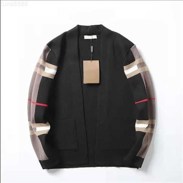 

designer men's autumn and winter cardigan sweaters, high-quality knitted jacket, luxury leisure comfortable business sweaterq4kr, White;black