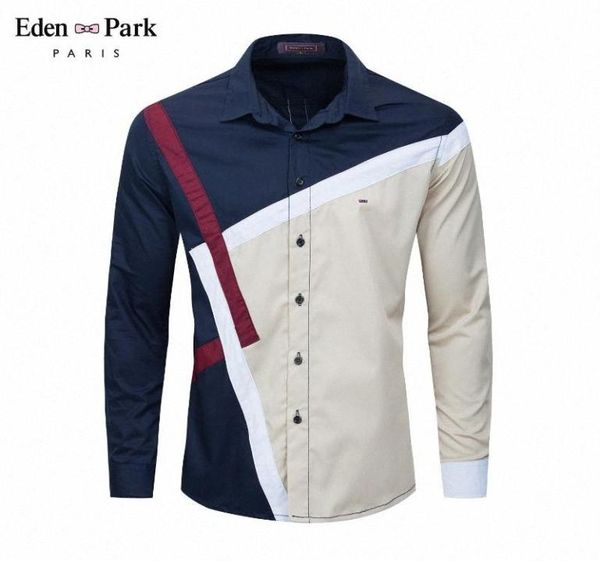 

mens eden park cotton casual slim fit long sleeve button down dress shirts fashion men work business brand shirt chemise homme vwx3823400, White;black