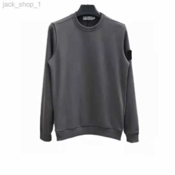 

designers stones hoodie classic badge sleeve long bottom shirt men and women couples loose simple cotton versatile jumper island huau 6 dwhu, Black