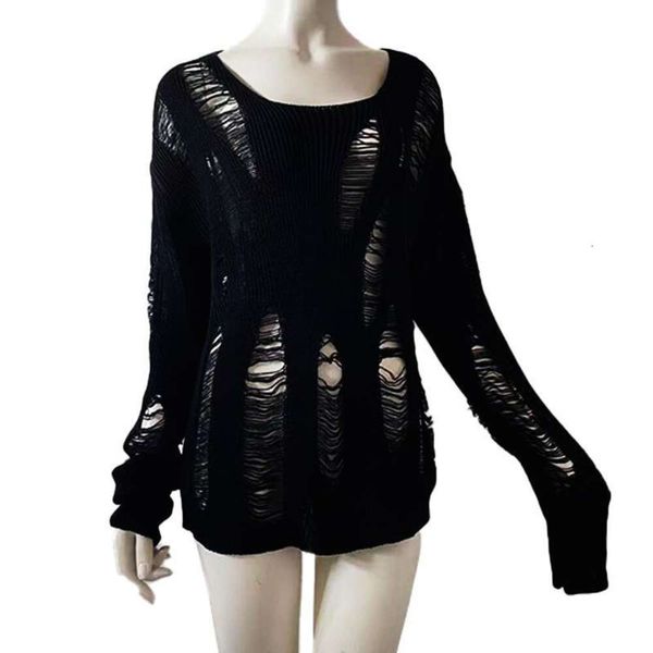 

womens sweater outside the territory hollowed out dark autumn and winter, White;black