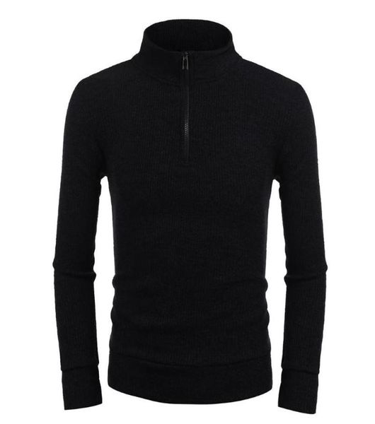 

men039s sweaters men stand collar long sleeve 14 zip front zipper pullover textured casual7400369, White;black