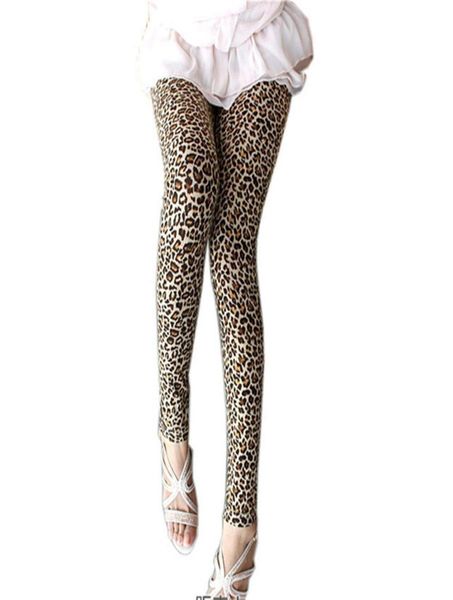 

stylish women girls leopard stretch leggings pants0121624626, Black