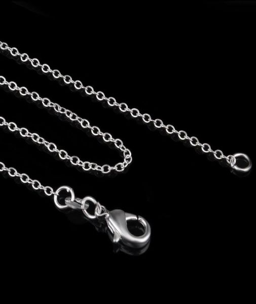 

1mm chain necklace 925 stamp sterling silver jewelry for men diy fashion women gifts link rolo o chains with lobster clasps 16 185617170