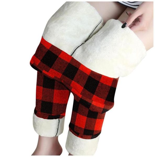 

women's pants & capris winter sherpa fleece lined leggings for women high waist stretchy thick cashmere psh warm thermal1028035, Black;white