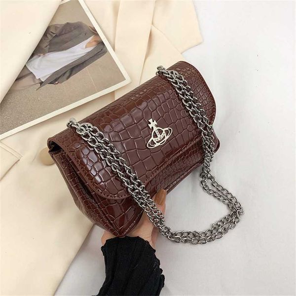 

western empress dowager saturn japan diagonal cross small square women's summer crocodile chain underarm shoulder bag 50% off wholesale