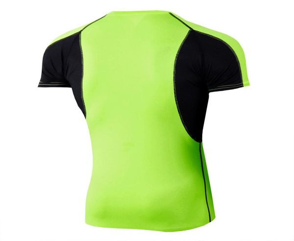 

mens pro tight short sleeve tshirt mens fitness exercise running training speed sell elastic quick dry tshirt1300130, White;black