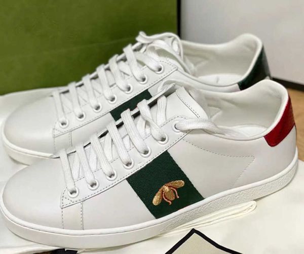 

casual shoes summer men women designer casual shoes classic bee white stripe shoe canvas splicing sneakers animal embroidery fashion trainer, Black