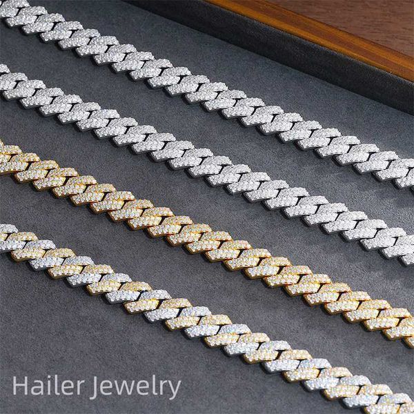 

19mm /16mm/12mm/10mm 925 silver hip hop men's moissanite necklace cuban link chain