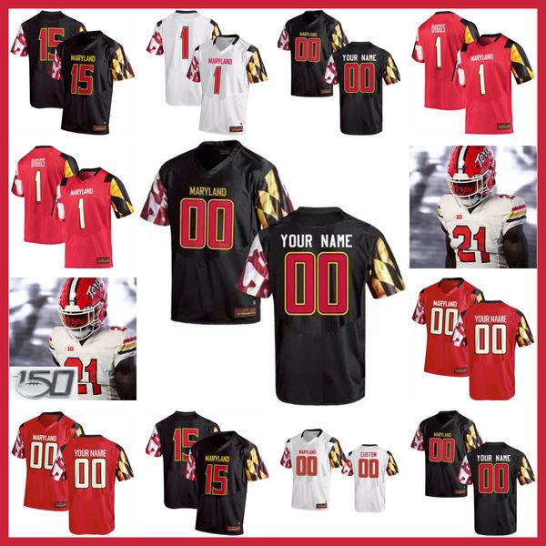 

2023 maryland terrapins football jersey 43 jonathan akins 2 beau brade 45 kellan wyatt 11 ryan manning 21 sean williams 10 tai felton 77 kev, Black
