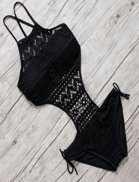 

women039s swimwear one piece swimsuit backless halter beach crochet bikini bathing suit 2022 black swimming for women6916925, White;black