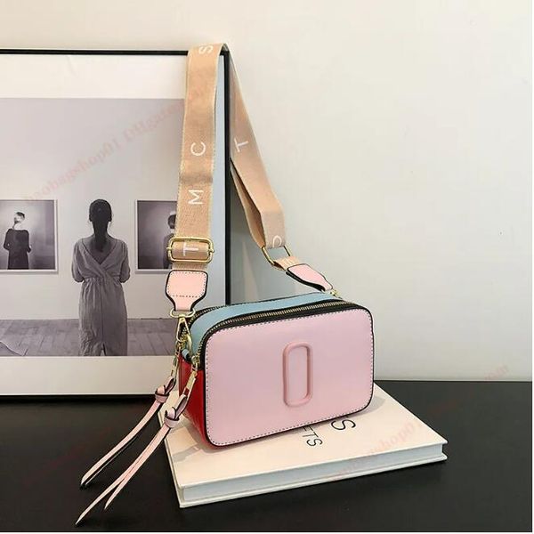 

the snapssmall camera style bag leather designer bags dual zip closure crossbody women removable and adjustable webbing strap shoulder bag p
