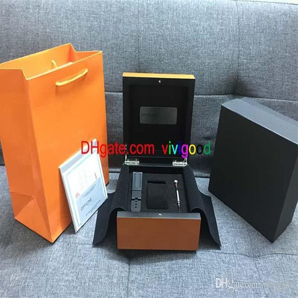

factory supplier whole mens for pam watch box wooden inner outer man's watches boxes papers wristwatch271p, Black;blue