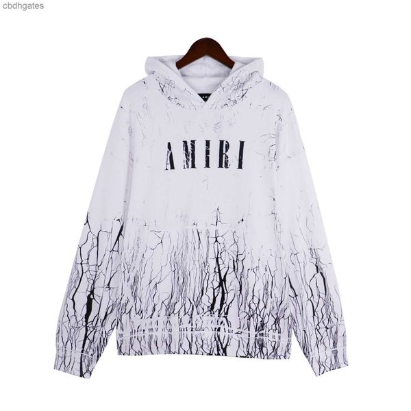 

thread letter sweaters hoodies style amiirii printing mens soft fashion designer clothes women's line hoodie sweater men's pure co, Black