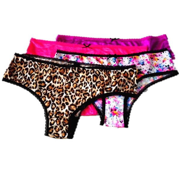 

3pcs panties satin calcinha women boxers womens boxer shorts lingerie underwear women panties for woman ladies2583535, Black;pink