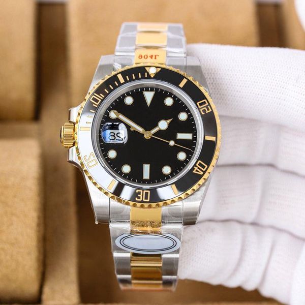 

stainless steel watch automatic bezel 3135 watch movement 40mm waterproof mens strap fashion wristwatches bule movement wristwatch watc tmdw, Slivery;brown