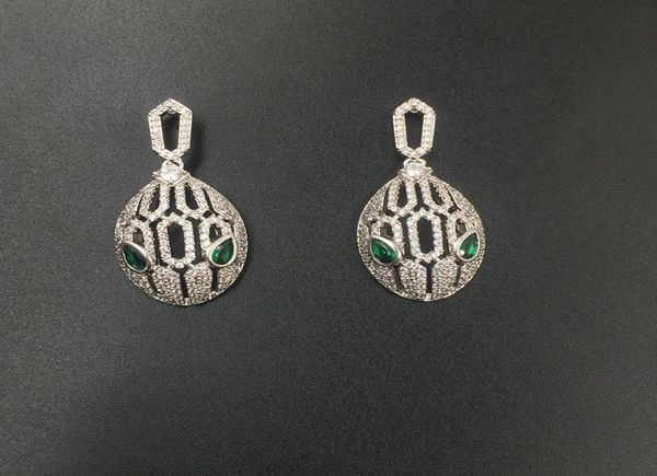 

european and american head ear nail micro-inlaid zircon creative design luxury earring s925 silver needle world cup singer7941425, Golden;silver