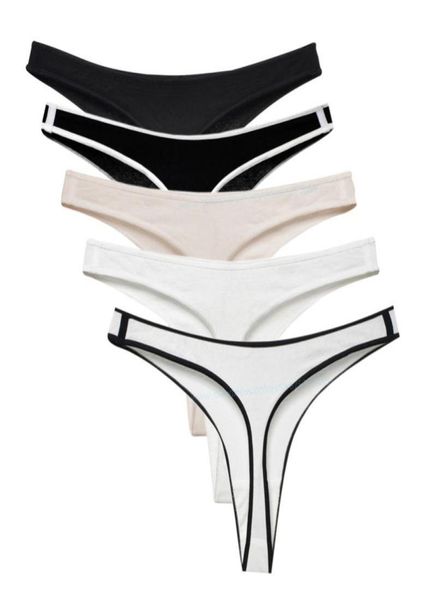 

5pcs women underwear tback thong gstring panties underwear for women6796355, Black;pink