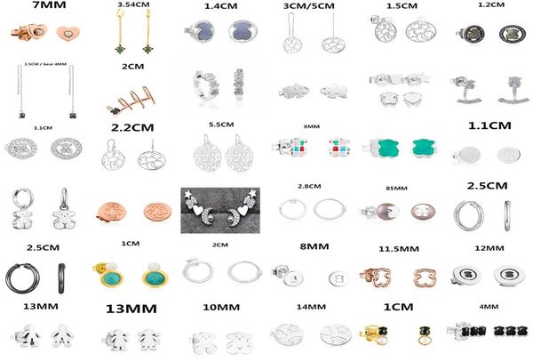 

2020 925 sterling silver bear stud earrings classic pierced stud earrings jewelry manufacturers whole 8943106, Golden;silver