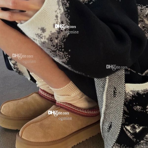 

designer australian w tazz braid slippers tasman slides flat platform wool blend winter ugglies ugge leisure slides warm wear fuzz au boot s, Black