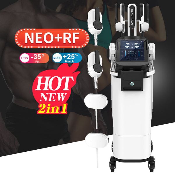 

emslim electric muscle stimulator 4 handle slim beauty ems rf ems shape massage body sculpting machine for fitness salon beauty