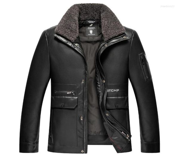 

men039s jackets young and middleaged short motorcycle jacket thickened winter clothing plus size leather down coatmen039s8101378, Black;brown