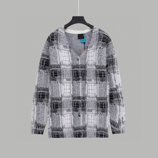 

men's plus size hoodies & sweatshirts jacquard letter knitted sweater in autumn / winter acquard knitting machine e custom jnlarged det, Black;brown