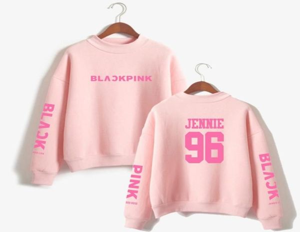 

brand hoodies blackpink jennie96 turtleneck hoodies women teenager clothing spring autumn winter pullovers6216885, Black