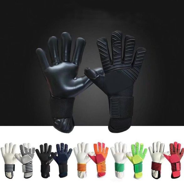 

4mm germany thicken latex pvc professional kids men goalkeeper gloves football without finger save guard keeper goalie soccer glov6216242, Black