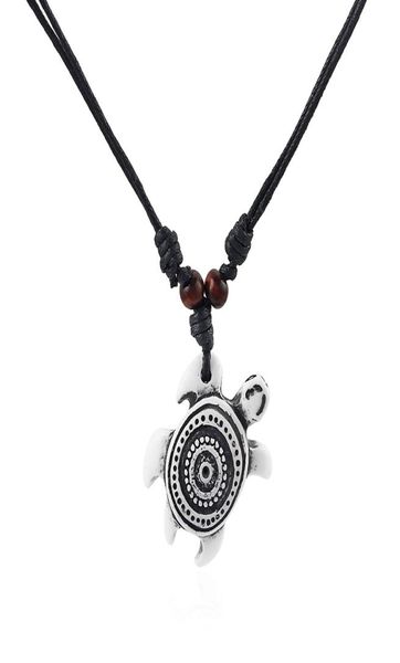

drop 12 pcs faux brown yak bone white carved tortoiseturtles charms pendant necklace resin jewelry black wax cotton cord2847209, Silver